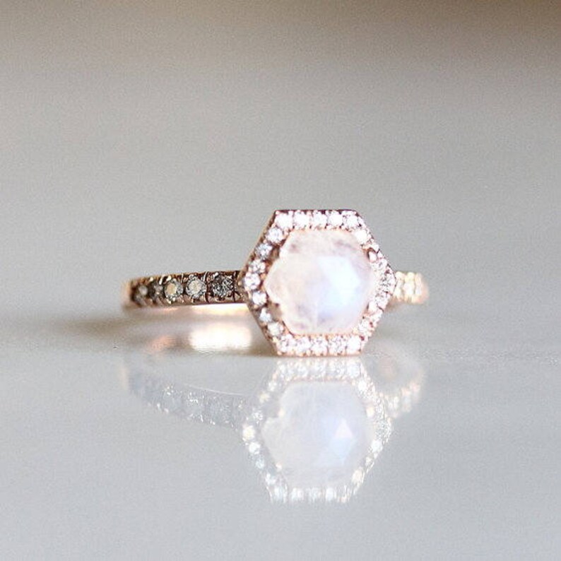 Opal Engagement Ring Opal Halo Ring Vintage Style Etsy UK