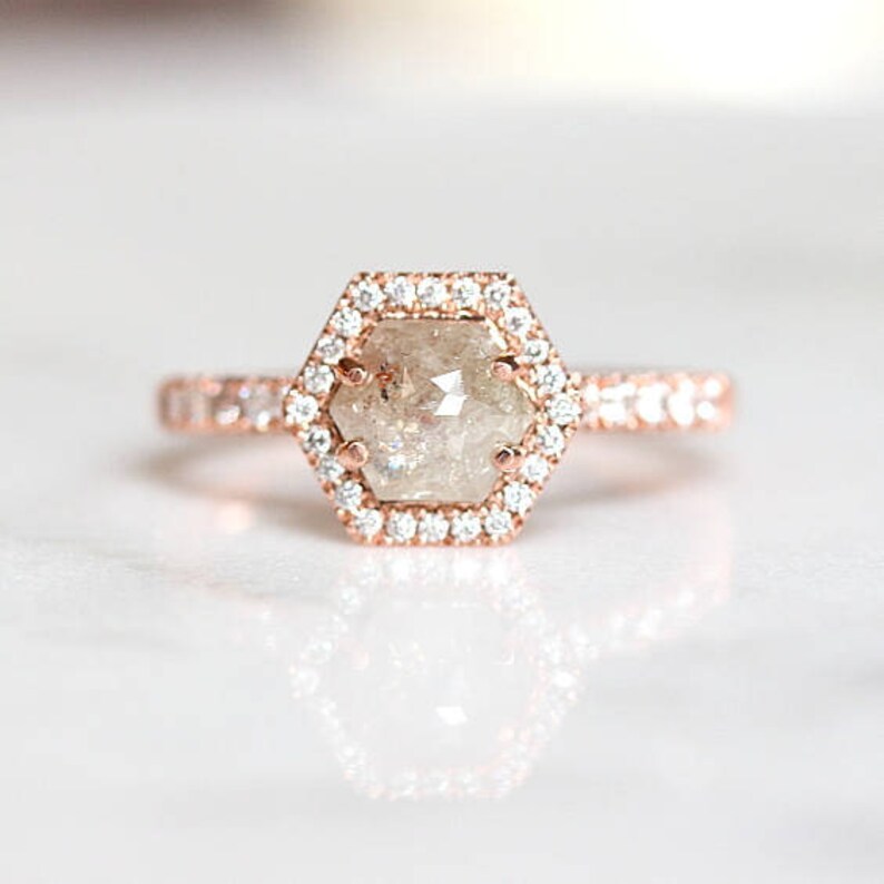 grey diamond engagement ring
