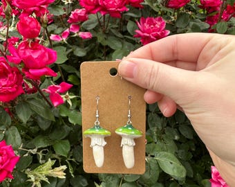 Pendientes de setas verdes
