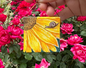 Pintura original Caracol Girasol