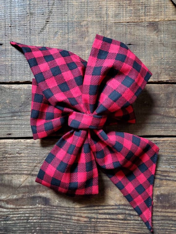 plaid baby headband