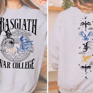 Vintage Basgiath War College 2 Sided Shirt Fourth Wing Shirt Dragon Rider Shirt Violet Sorrengail Xaden Riorson Booktok Shirt Bookworm gift