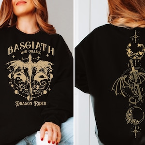 Vintage Basgiath War College 2 Sided Shirt Dragon RIder Shirt  Fourth Wing shirt Booklover Gift Violet Sorrengail Xaden Riorson Booktok