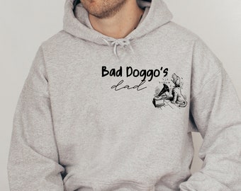 Felpa con cappuccio Dog Dad: comoda felpa in misto cotone, regalo per la festa del papà