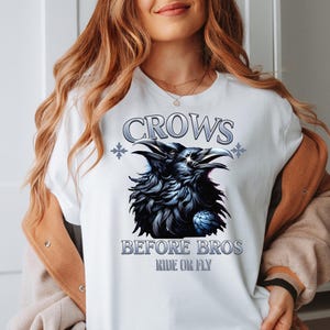 Crows Before Bros Shirt Support Your Local Murder Tshirt Vintage Raven Shirt Feminist Women Shirt Dark Academia shirt Halloween Shirt Spooky