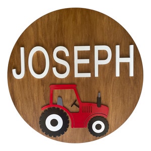 personalised baby boy nursery name sign barnyard nursery decor tractor nursery sign baby boy nursery  kids playroom wall decor for kids