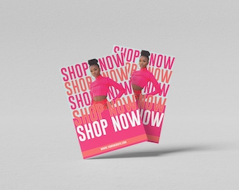 Boutique Flyer Template, Shop Now Flyer, Hair Flyer Template, Editable Flyer, Canva Flyer Template, Pink Flyer Template, IG Promo Flyer