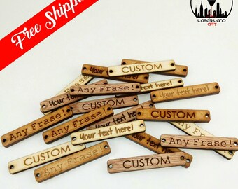 50 Custom Tags / Wooden Custom Tags / Engraved Custom / Design /Personalized / Unique / Style / Beautiful / Your own tags