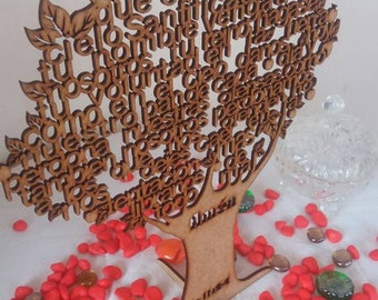 Custom Our Father Prayer Three/Our Father Prayer/Laser cut/Baptist/Communion Favor/Wedding/Beautiful Gift/Custom/Religious/Center Piece/Wood