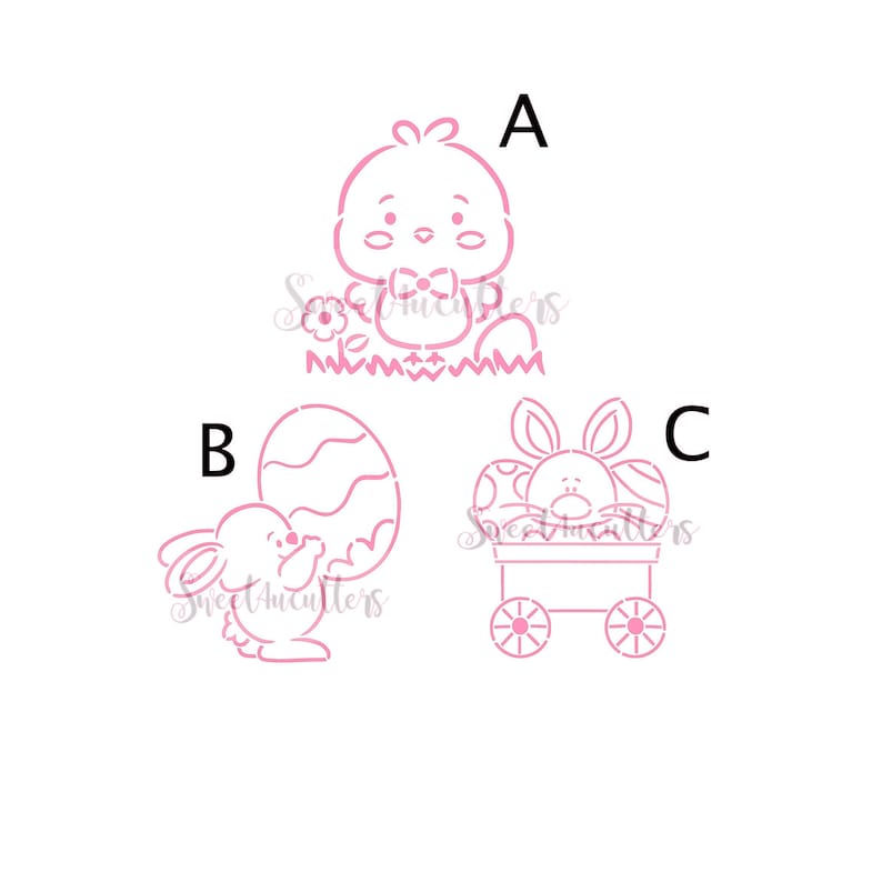Stencil Easter PYO Cookies