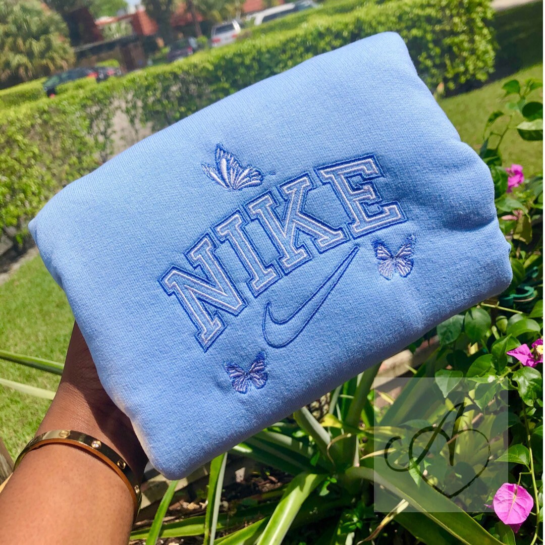 Nike Butterfly Crewneck Sweatshirt Nike embroidered crewneck Etsy