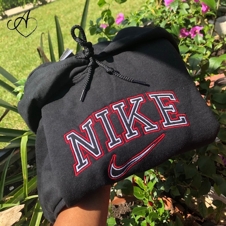 nike hoodie embroidered name