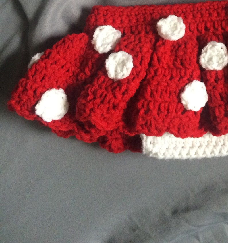 Minnie Mouse Inspired Baby Crochet Outfit Photo Prop