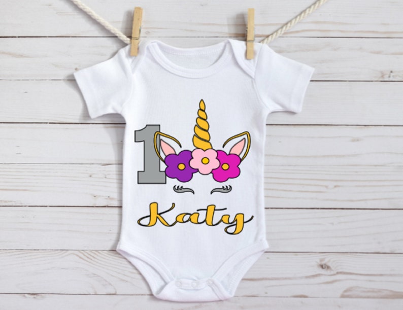 first birthday unicorn onesie