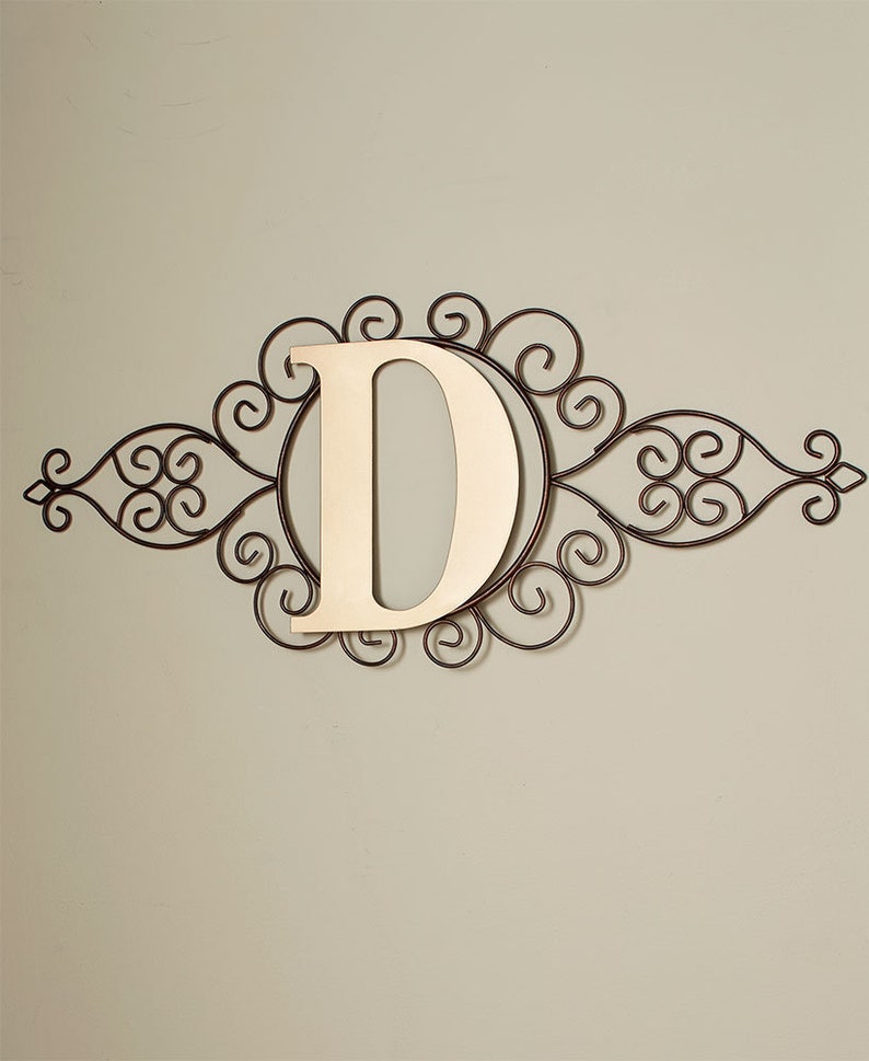 Monogram Metal Wall Art Monogram Gift Letter Hanging Art Etsy Canada