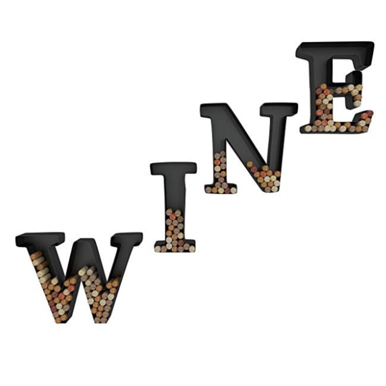 Monogram Metal Wine Letter Cork Holder All 4 Letters W I N E Etsy