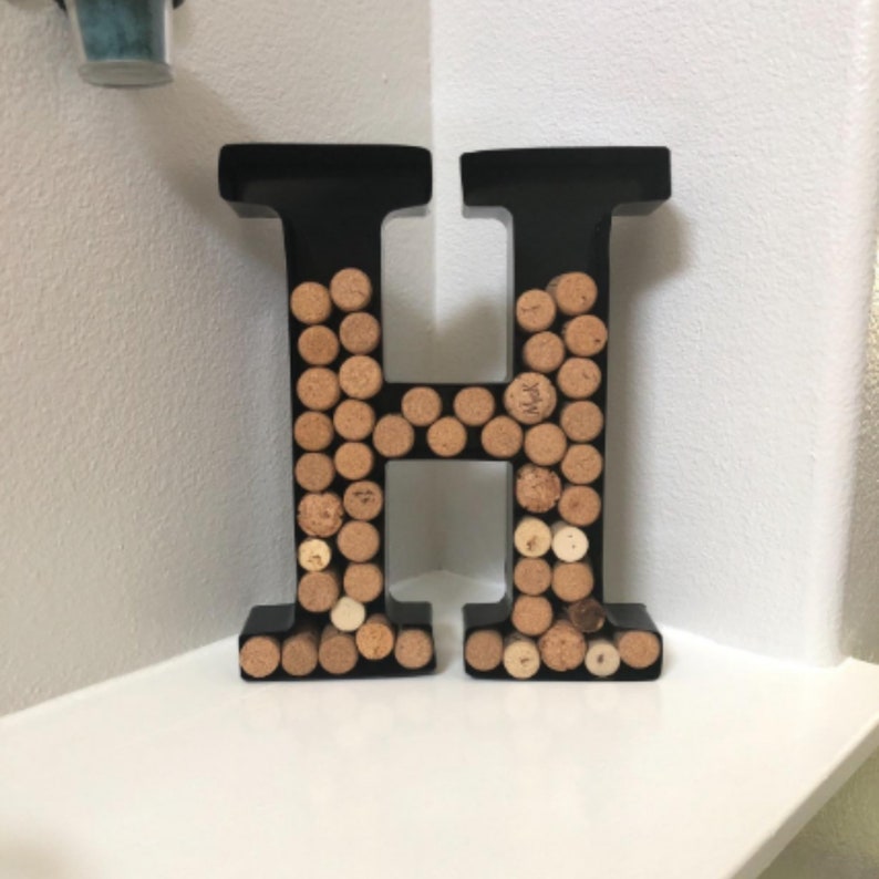 Monogram Metal Wine Letter Cork Holder All 4 Letters W I N E Etsy