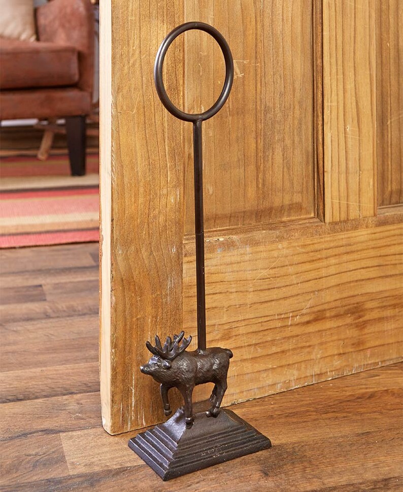 Heavy Cast Iron Woodland Door Stopper indoor & Outdoor Etsy