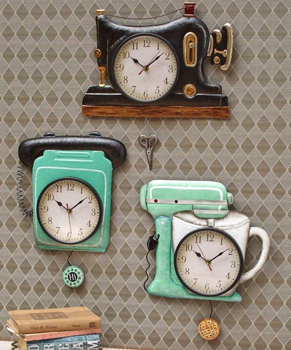 Retro Metal Pendulum Wall Clocks Antique Wall Clocks Wall Etsy