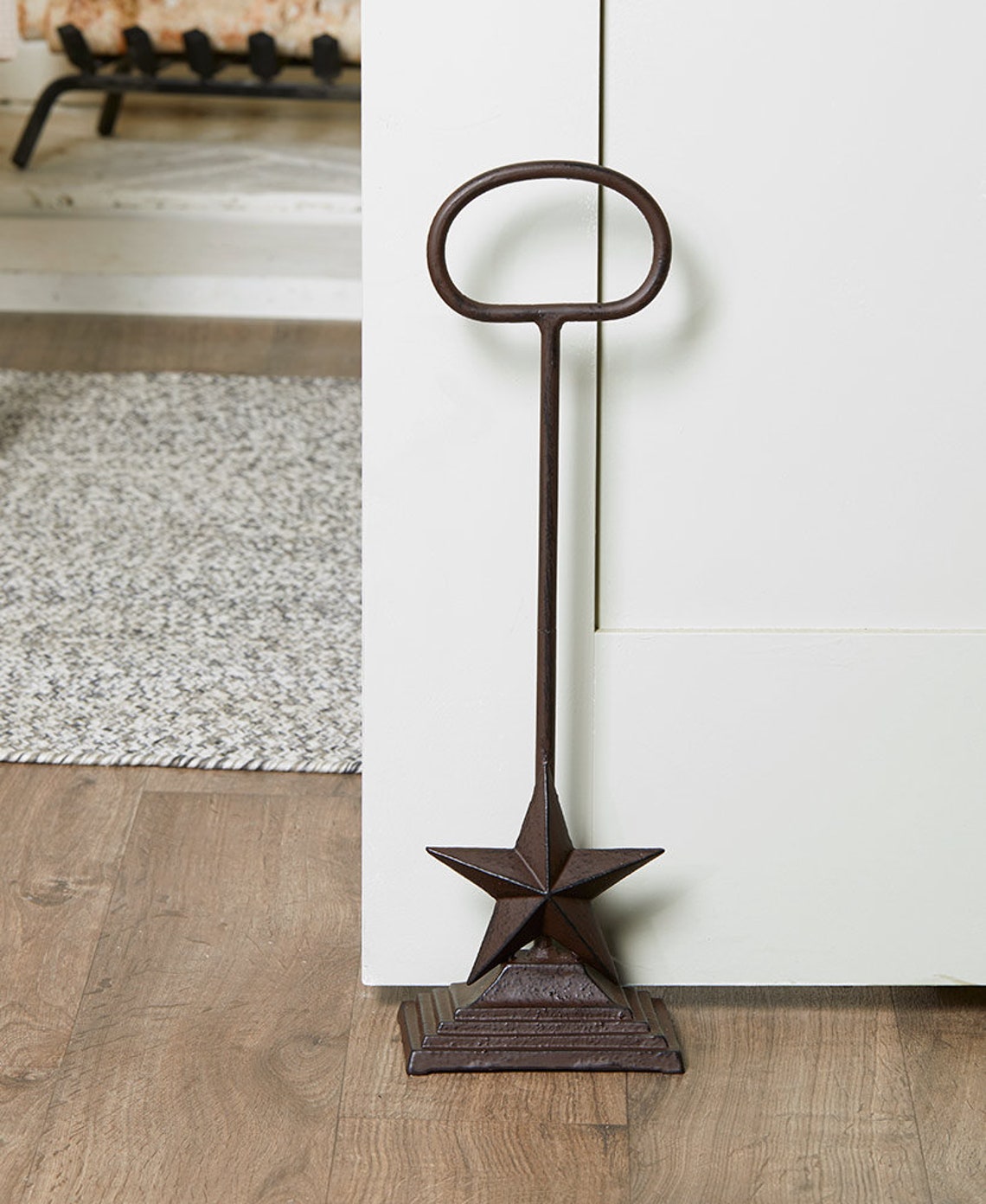 Heavy Cast Iron Woodland Door stopper Indoor & Outdoor Etsy