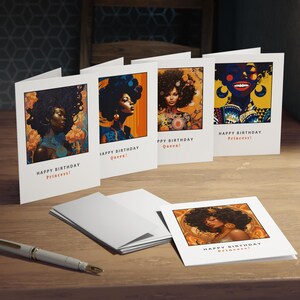 5er Set Geburtstagskarten für Ihre Freundin Beste Freundin Mutter Tante Königin Prinzessin (5er-Pack)