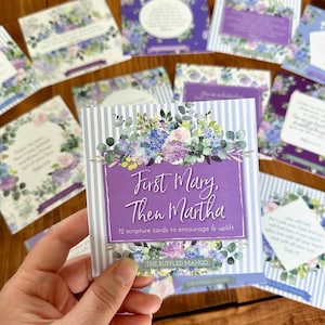 First Mary, Then Martha Scripture Cards (Set of 12)