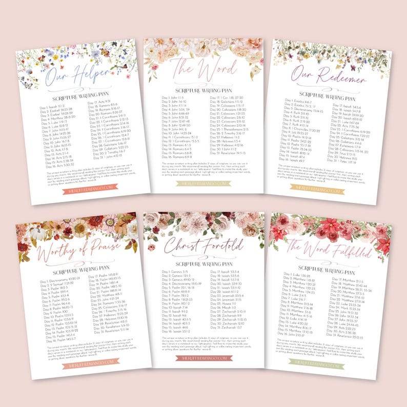 2026 Behold Our God Scripture Writing Plans (digital Download) GROUP - Etsy