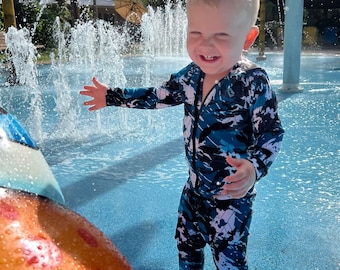 UPF50, Rash Guard, Nourrisson, Bébé, Intercontinental, Manches longues, Leggings, Haut de surf, Maillot de bain, Protection solaire, Maillots de bain | par ShadeSuits