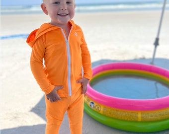 UPF50, Rash Guard, Nourrisson, Bébé, Pavot de Californie, Manches longues, Leggings, Haut de surf, Maillot de bain, Protection solaire, Maillots de bain | par ShadeSuits