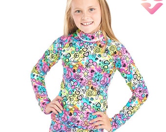 Rash Guard, UPF50, PeaceGirl, Surf Top, Zipper, Manches longues, Maillot de bain, Poignets à trou de pouce, Protection solaire, Maillot de bain, Swim Top | par ShadeSuits