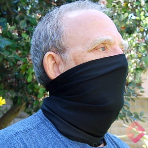 Neck Gaiter, Obsidian Black, Facial Covering, UPF, Sun Protection, Sun Protective, UPF 50+,  Hiking Gaiter | by ShadeSuits
