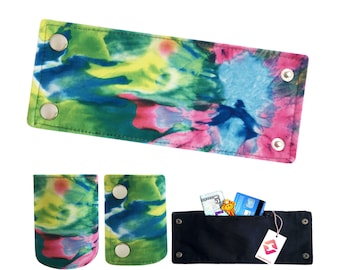 Poignet Portefeuille Eau Fleurs Bracelet Brassard Bijoux Accessoire Brassard Porte-monnaie Caché Poche Poche Sport Portefeuille Mains Libres