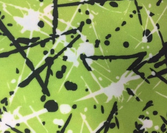 Swim Fabric Stretch Nylon Spandex Gymnastic Activewear Dance Yoga Splash of Lime