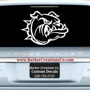 Bulldog Mad Dog Decal - Bull Dog - Dog - Bull - Die Cut Exterior/Interior Vinyl Bumper Decal Sticker - Various Colors & Sizes