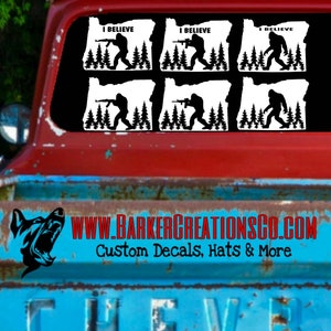 Oregon Sasquatch Decal - Yeti - Bigfoot Oregon - OR Sticker - Oregon - Vinyl Exterior Decal Sticker - Various Sizes & Colors - 4 Styles