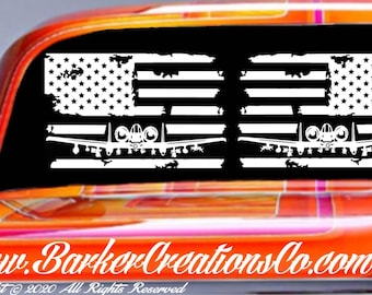 A10 Warthog Flag Decal USA Flag with A 10 Shark Mouth Decal - 1 Side - Die Cut Laptop Vinyl Bumper Decal Sticker - Various Colors & Sizes