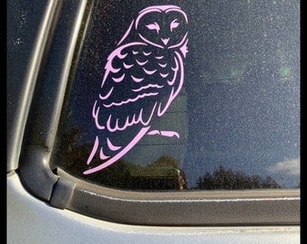 Owl Outline Decal - Hoot - Owl Sticker - Owl - Bird - Vinyl Decal Sticker Various Colors & Sizes