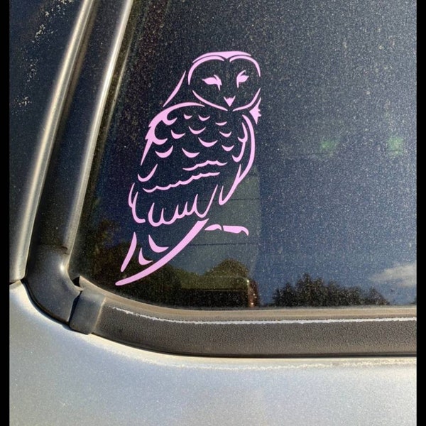 Owl Outline Decal - Hoot - Owl Sticker - Owl - Bird - Vinyl Decal Sticker Various Colors & Sizes