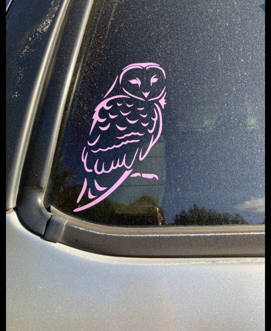 Owl Outline Decal | Hoot | Owl Sticker | Owl | Bird | Vinyl Decal Sticker Various Colors & Sizes