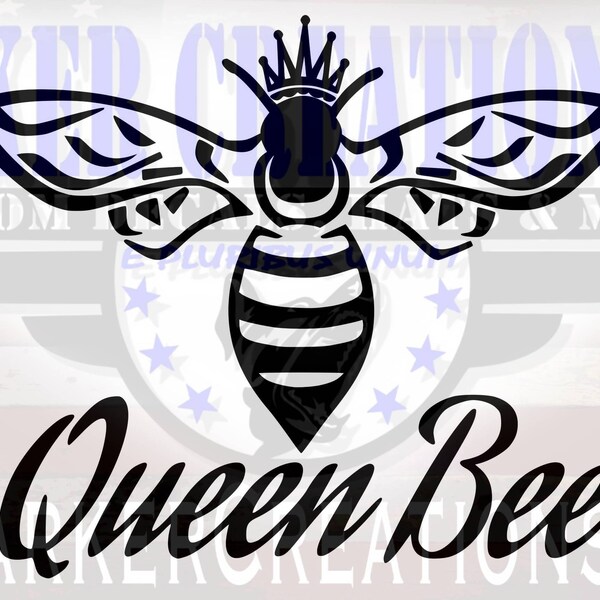 Queen Bee - Bee - Queen-Bee - Honey Bee - Vinyl Decal Sticker Various Colors & Sizes