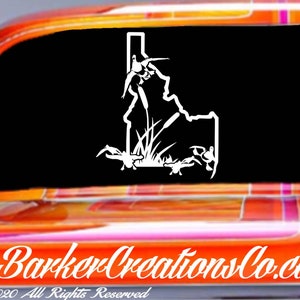 Idaho Decal - Idaho Ducks Interior Exterior Vinyl Decal Idaho Sticker - Duck Hunting - Duck Hunt - Shotgun - ID - 208 - Various Sizes