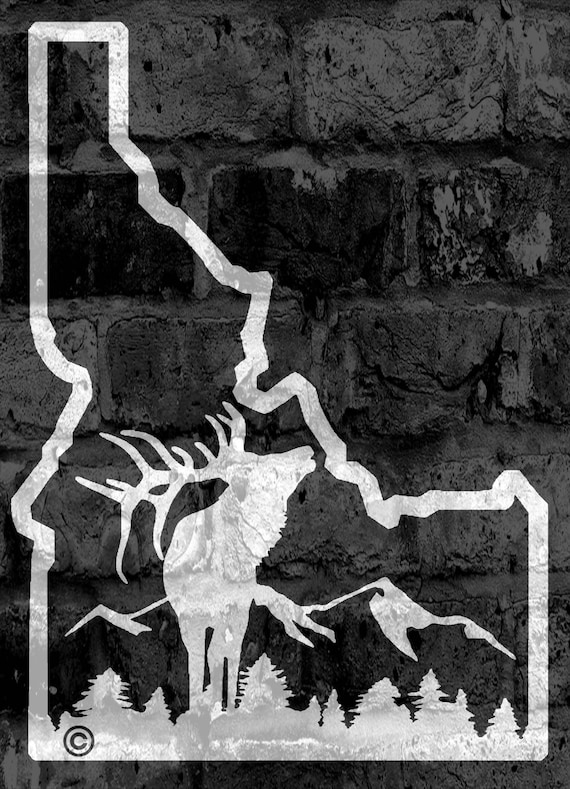 Idaho Decal Elk Outline ID Elk 208 Vinyl Exterior / Etsy
