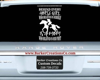 Horse Mom Daughter Decal - Cowgirl Rodeo - Riding- Horses - Horse Decal - Horses Vinyl Decal Sticker Various Colors & Sizes
