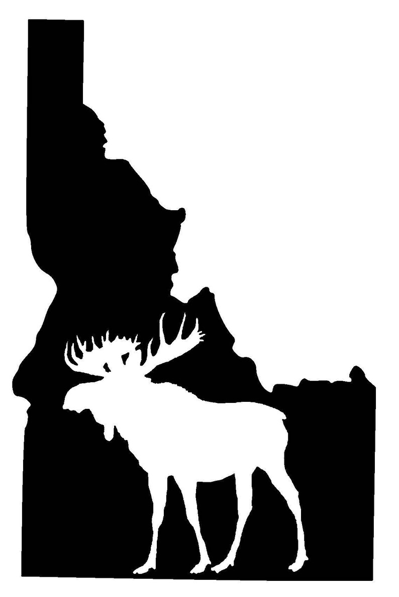 Idaho Moose Decal 2 Styles Idaho Moose or Idaho Moose and Etsy