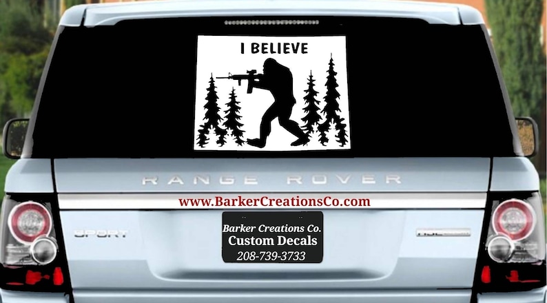 Various Colors /& Sizes Bumper Sticker Colorado Decal Sasquatch Bigfoot CO I Believe AR15 Gun ExteriorInterior Vinyl Decal Sticker