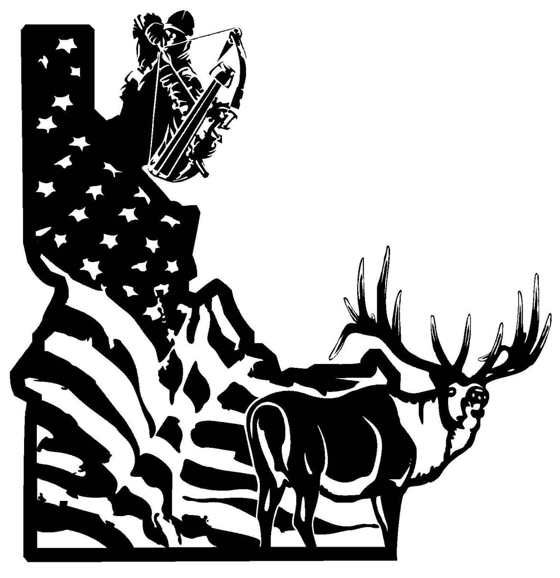 Idaho Decal Idaho Bow Hunting Elk Idaho 208 Hunter Elk Etsy