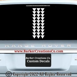 Hawaiian Tribal Triangle Decals | Triangles | Tribal Design | Vinyl Interior or Exterior Decal Sticker | Various Colors & Sizes
