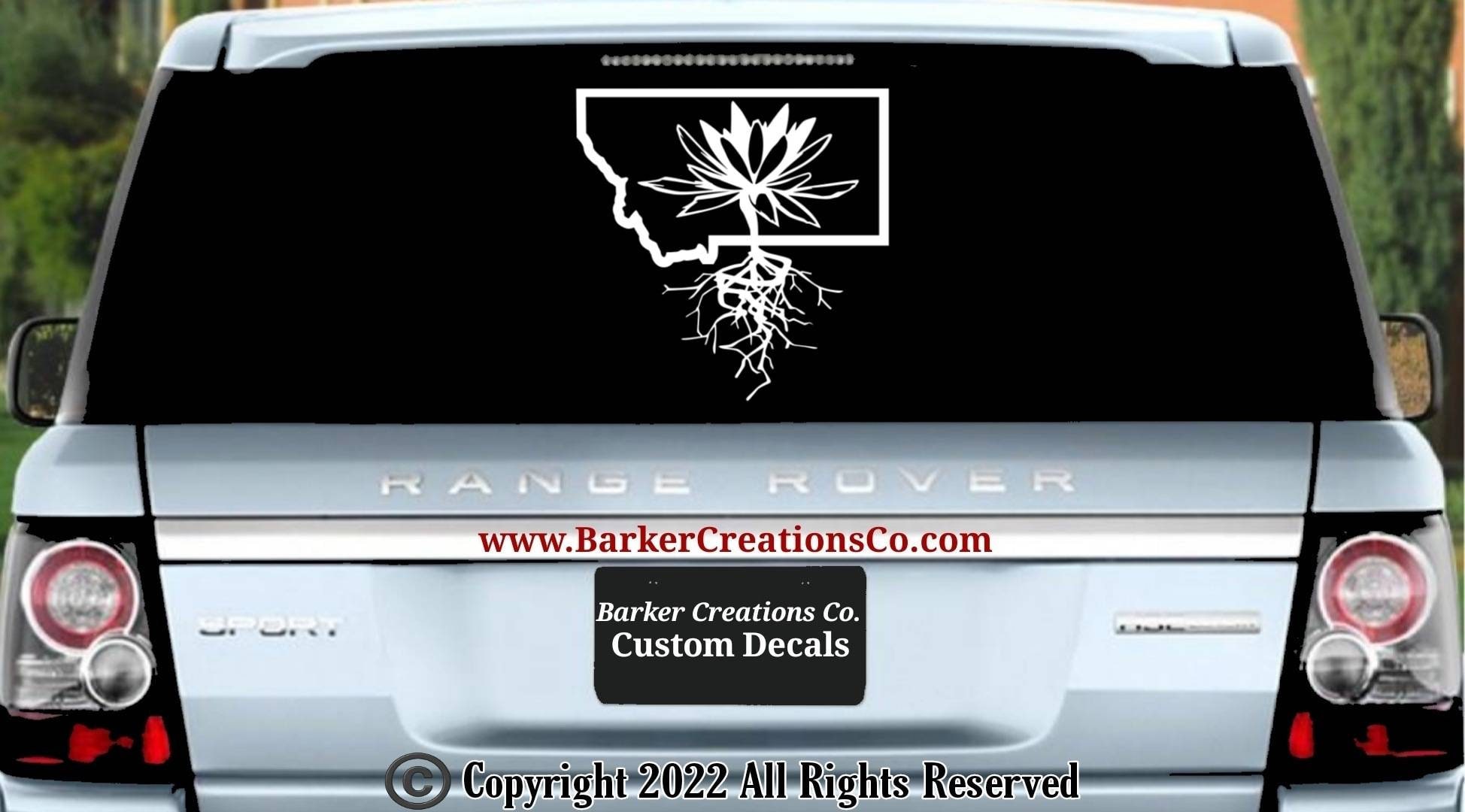Montana Bitterroot Root Decal - Outdoors - MT Roots - Montana Roots - Bitter Root - Vinyl Bumper Decal Sticker - Various Colors & Sizes