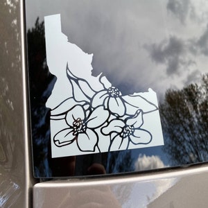 Idaho Syringa Flower Decal - Idaho Flower Sticker - ID - Die Cut Exterior/Interior Vinyl Bumper Decal Sticker - Various Colors & Sizes