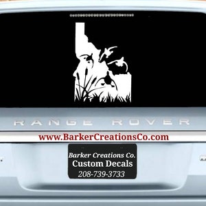 Idaho Decal - Idaho Ducks Interior Exterior Vinyl Decal Idaho Sticker - Duck Hunting - Duck Hunt - Shotgun - ID - 208 - Various Sizes